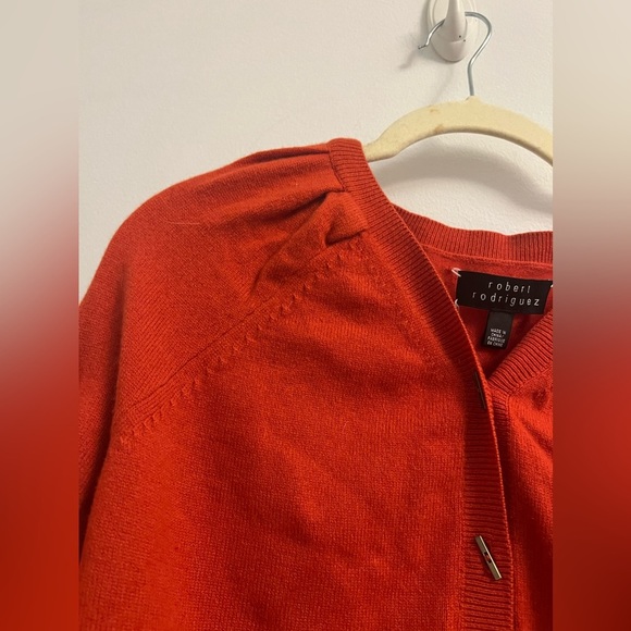 Robert Rodriguez Cashmere Cardigan Sweater- Red- Size M - Picture 4 of 14